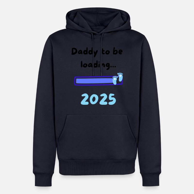 Daddy loading 2025 Boy - Männer Premium Bio Hoodie - Navy