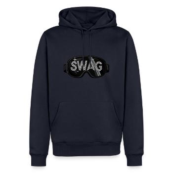 SWAG Ski Brille - Aggu Style - Männer Premium Bio Hoodie - Navy - Vorne - Nico (187cm)