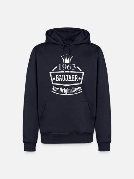 1963 Baujahr - Männer Premium Bio Hoodie - Navy