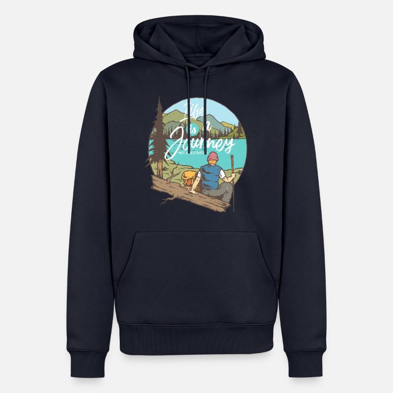 Die Reise - Männer Premium Bio Hoodie - Navy