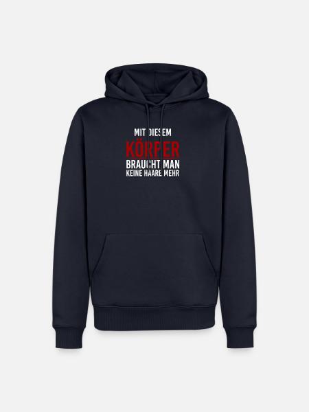 Lustig - Männer Premium Bio Hoodie - Navy