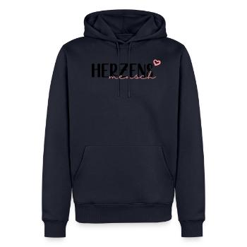 Heart Person - Men’s Premium Organic Hoodie - navy - Front - Nico (187cm)