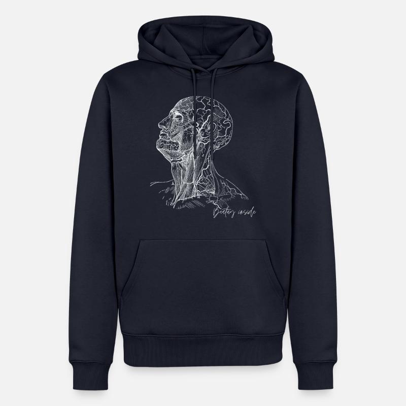 Beauté à l'intérieur - Sweat à capuche Premium bio Homme - bleu marine