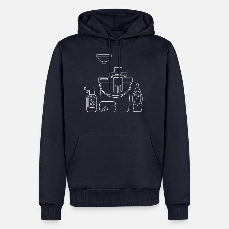Putzeimer - Sweat à capuche Premium bio Homme - bleu marine