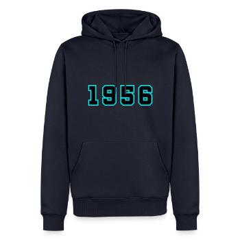 1956 Jahr Geburtstag - Männer Premium Bio Hoodie - Navy - Vorne - Nico (187cm)