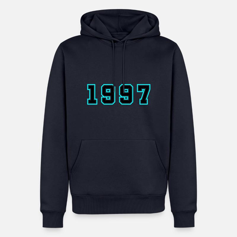 1997 Année Anniversaire - Sweat à capuche Premium bio Homme - bleu marine