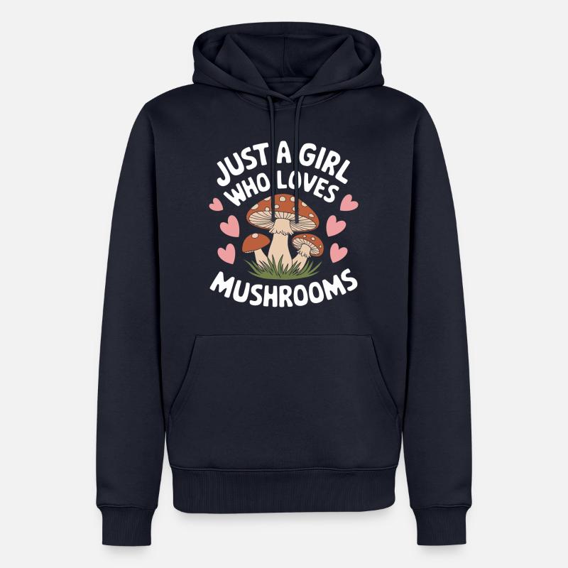 Champignons Champignons Champignon Champignon - Sweat à capuche Premium bio Homme - bleu marine