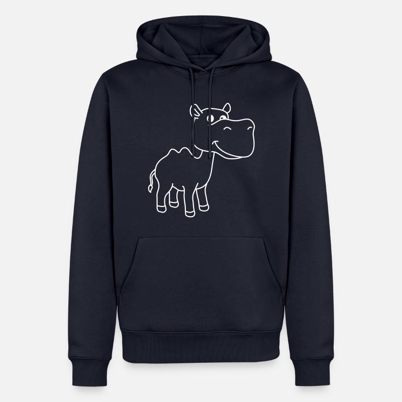 Kamel Comic - Männer Premium Bio Hoodie - Navy