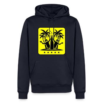 Palmen Strand Urlaub Party - Männer Premium Bio Hoodie - Navy - Vorne - Nico (187cm)