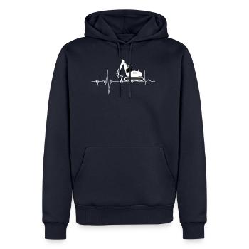 Bauarbeiter Bagger Baustelle Gerüstbau Jungs Mann - Männer Premium Bio Hoodie - Navy - Vorne - Nico (187cm)