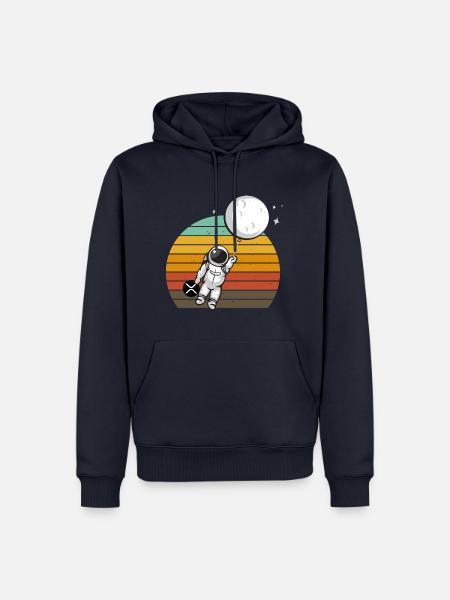 Ripple XRP to the Moon Shirt Design Krypto crypto - Männer Premium Bio Hoodie - Navy