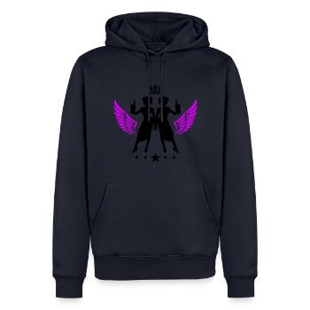Betrunken Silhouette Feiern Party Girl - Männer Premium Bio Hoodie - Navy - Vorne - Nico (187cm)