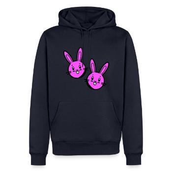 Osterhase Symbol Ostern - Männer Premium Bio Hoodie - Navy - Vorne - Nico (187cm)