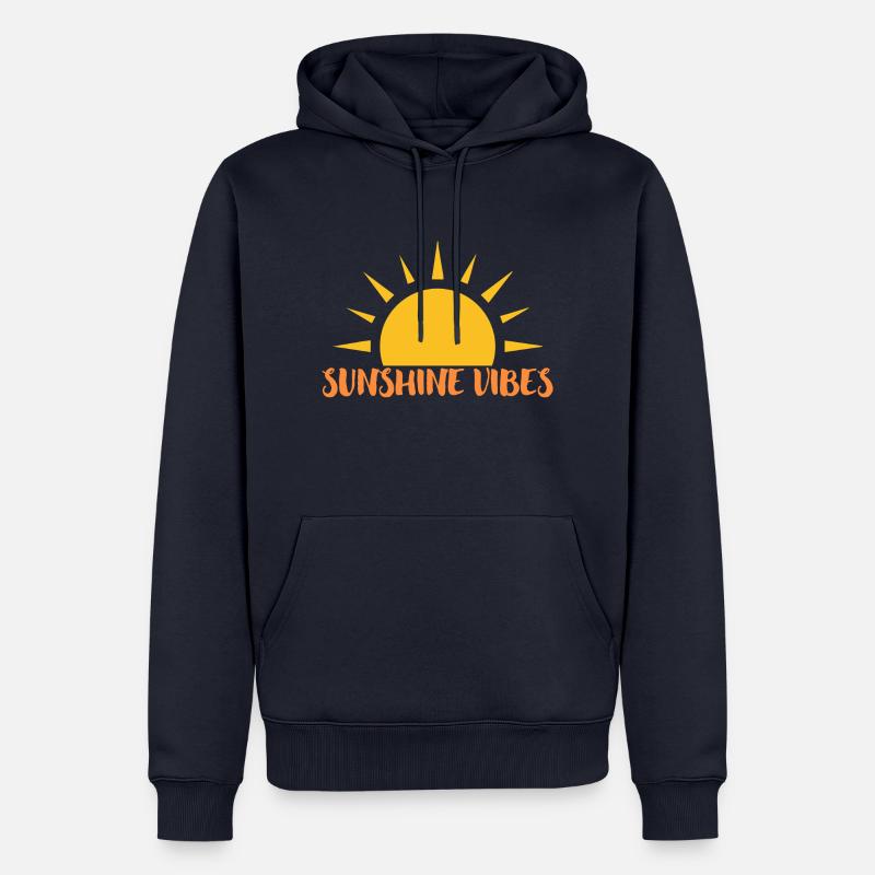 Conception Sunshine Vibes - Sweat à capuche Premium bio Homme - bleu marine