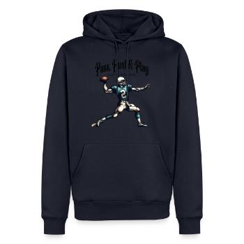 Quarterback Action - Männer Premium Bio Hoodie - Navy - Vorne - Nico (187cm)