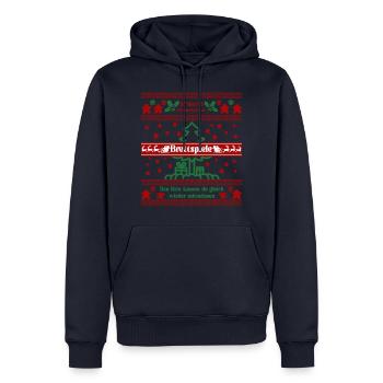 Weihnachtliches Brettspiel-Design für Spieler - Männer Premium Bio Hoodie - Navy - Vorne - Nico (187cm)