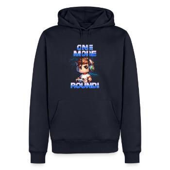 Noch eine Runde - Männer Premium Bio Hoodie - Navy - Vorne - Nico (187cm)