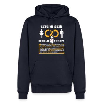 Eltern Sein Endlosschleife Lustiges Design Mädchen - Männer Premium Bio Hoodie - Navy - Vorne - Nico (187cm)