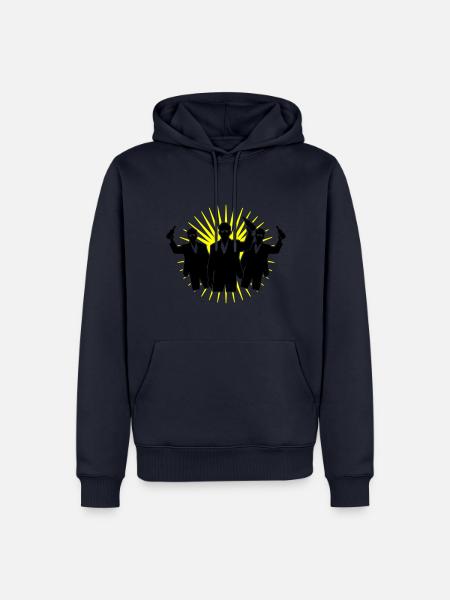 Drunk Party Booze Silhouette - Men’s Premium Organic Hoodie - navy
