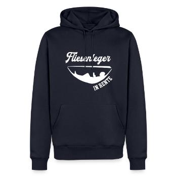 Fliesenleger Rente Rentner Bodenleger Ruhestand - Männer Premium Bio Hoodie - Navy - Vorne - Nico (187cm)