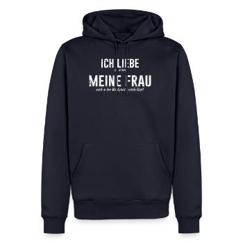 Meister Maler Mechaniker Werkzeug Geschenk Spruch - Männer Premium Bio Hoodie - Navy - Vorne - Nico (187cm)