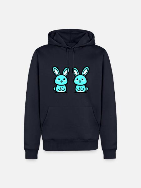 Ostern Symbol Hase - Männer Premium Bio Hoodie - Navy
