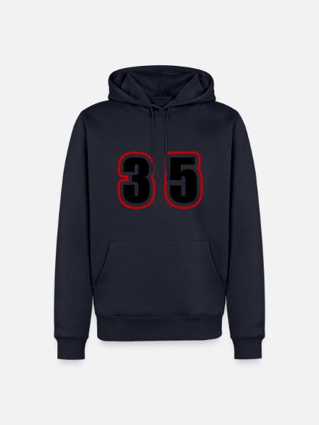 35 Number College - Men’s Premium Organic Hoodie - navy