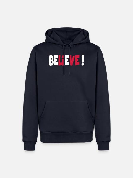 Believe! - Männer Premium Bio Hoodie - Navy