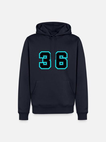 36 Number Symbol - Men’s Premium Organic Hoodie - navy