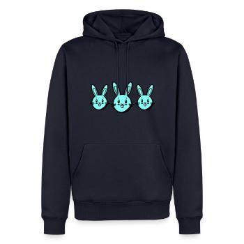 Hase Ostern Symbol - Männer Premium Bio Hoodie - Navy - Vorne - Nico (187cm)