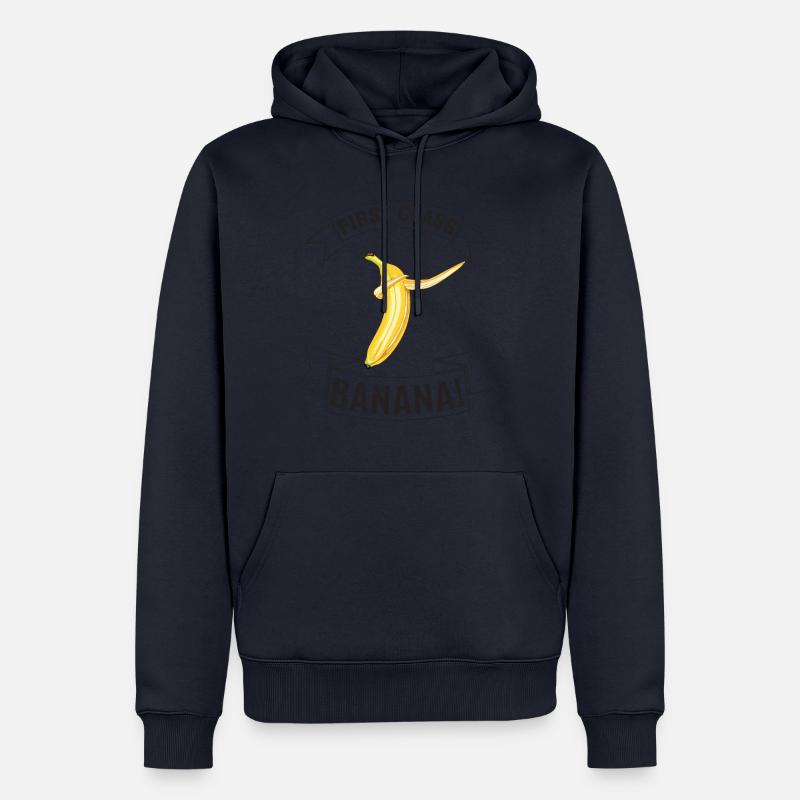 Déclaration: Première classe Banana - Couleur - Sweat à capuche Premium bio Homme - bleu marine