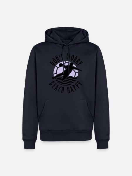 Don#t Worry Beach Happy Beachhandball - Männer Premium Bio Hoodie - Navy