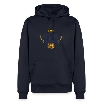 Bier macht alles besser! - Männer Premium Bio Hoodie - Navy - Vorne - Nico (187cm)