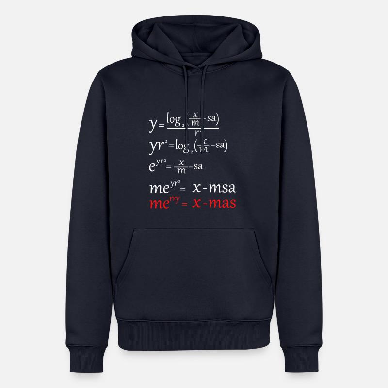 Math Noël - Sweat à capuche Premium bio Homme - bleu marine