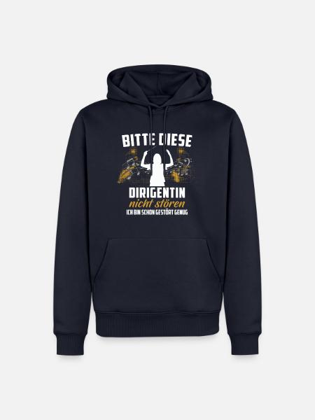 Dirigent Blasmusik Orchester Geschenk · Dirigentin - Männer Premium Bio Hoodie - Navy