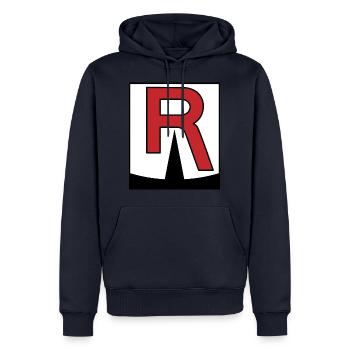 Team Rocket - Sweat à capuche Premium bio Homme - bleu marine - Devant - Nico (187cm)
