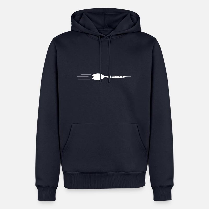 Flêchette - Sweat à capuche Premium bio Homme - bleu marine