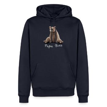Grizzly Bear avec des lunettes de soleil. - Sweat à capuche Premium bio Homme - bleu marine - Devant - Nico (187cm)