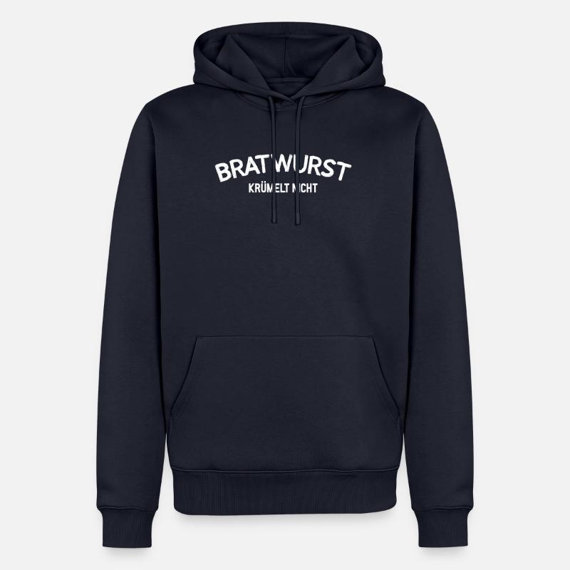 bratwurst ne s’effrite pas - Sweat à capuche Premium bio Homme - bleu marine