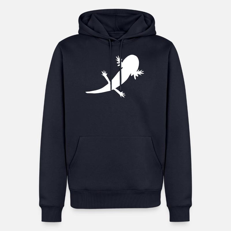 Axolotl shadow - Sweat à capuche Premium bio Homme - bleu marine