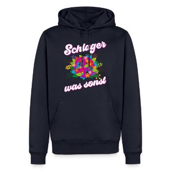 SCHLAGER PARTY HITS 2019 KOSTÜM OUTFIT GESCHENK - Männer Premium Bio Hoodie - Navy - Vorne - Nico (187cm)