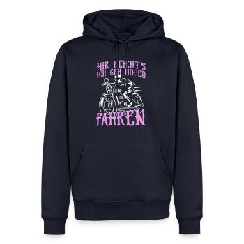 Mir reichts ich geh Moped fahren T-Shirt Design - Männer Premium Bio Hoodie - Navy - Vorne - Nico (187cm)