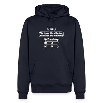 Franken - Männer Premium Bio Hoodie - Navy - Vorne - Nico (187cm)