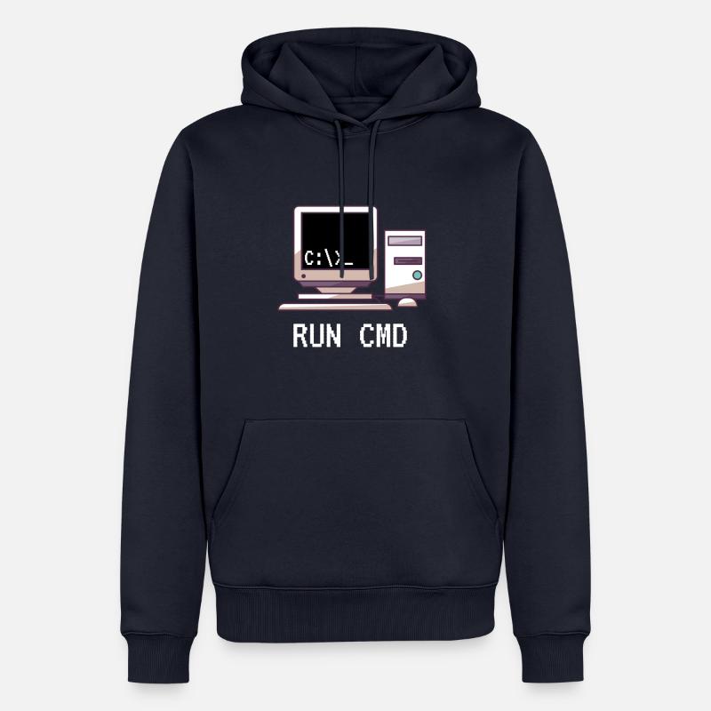 Console Funny Nerd Run CMD - Männer Premium Bio Hoodie - Navy