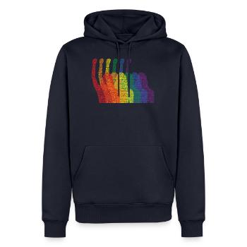 Journée internationale de la femme LGBTQ Cadeau De Girlpower - Sweat à capuche Premium bio Homme - bleu marine - Devant - Nico (187cm)