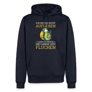 Ich Werde Nicht Aufgeben Aber Fluchen Avocado - Männer Premium Bio Hoodie - Navy - Vorne - Nico (187cm)