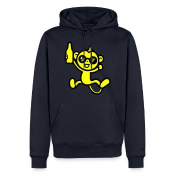 Monkey Party Beer Funny - Men’s Premium Organic Hoodie - navy - Front - Nico (187cm)