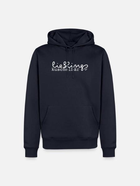 Lieblings Kuschelbär Partner Kosename Spitzname - Männer Premium Bio Hoodie - Navy