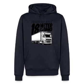 LKW 18 Meter - Männer Premium Bio Hoodie - Navy - Vorne - Nico (187cm)
