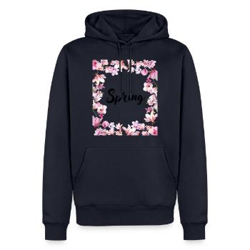 Spring - Men’s Premium Organic Hoodie - navy - Front - Nico (187cm)